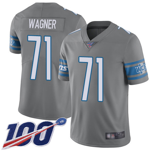 Detroit Lions Limited Steel Men Ricky Wagner Jersey NFL Football #71 100th Season Rush Vapor Untouchable->detroit lions->NFL Jersey
